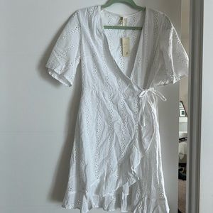 Japna Embroidered White Dress